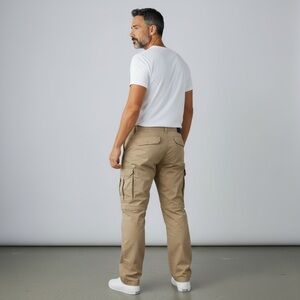 Grander Mountain Men's Nylon Zip Away Convertible Cargo Pants Tan Khaki Sz 40x30